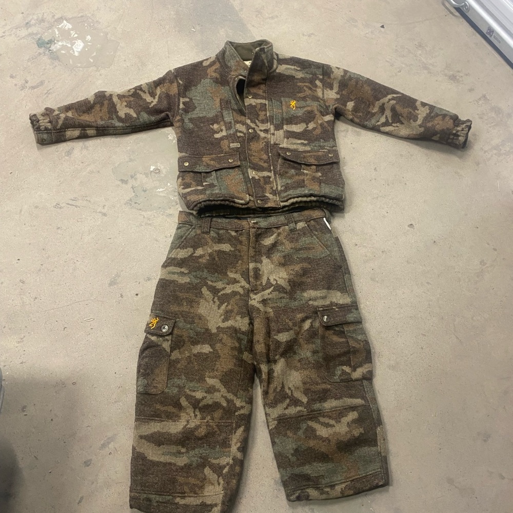 Vintage Browning Men’s Camo Wool Jacket and Pants